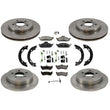 Frt & Rr Disc Rotors Ceramic Pads Sensors For Mercedes 98-03 ML320 10pc