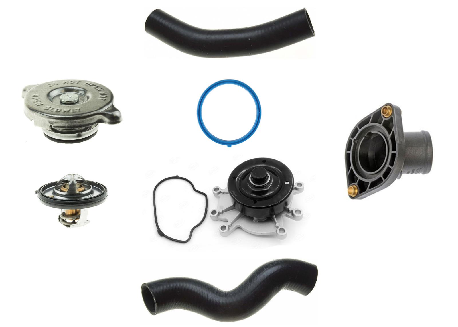 Water Pump with Upper & Lower Hoses Thermostat & Housing For For Jeep Liberty 3.7L 2002 2003 2004 20