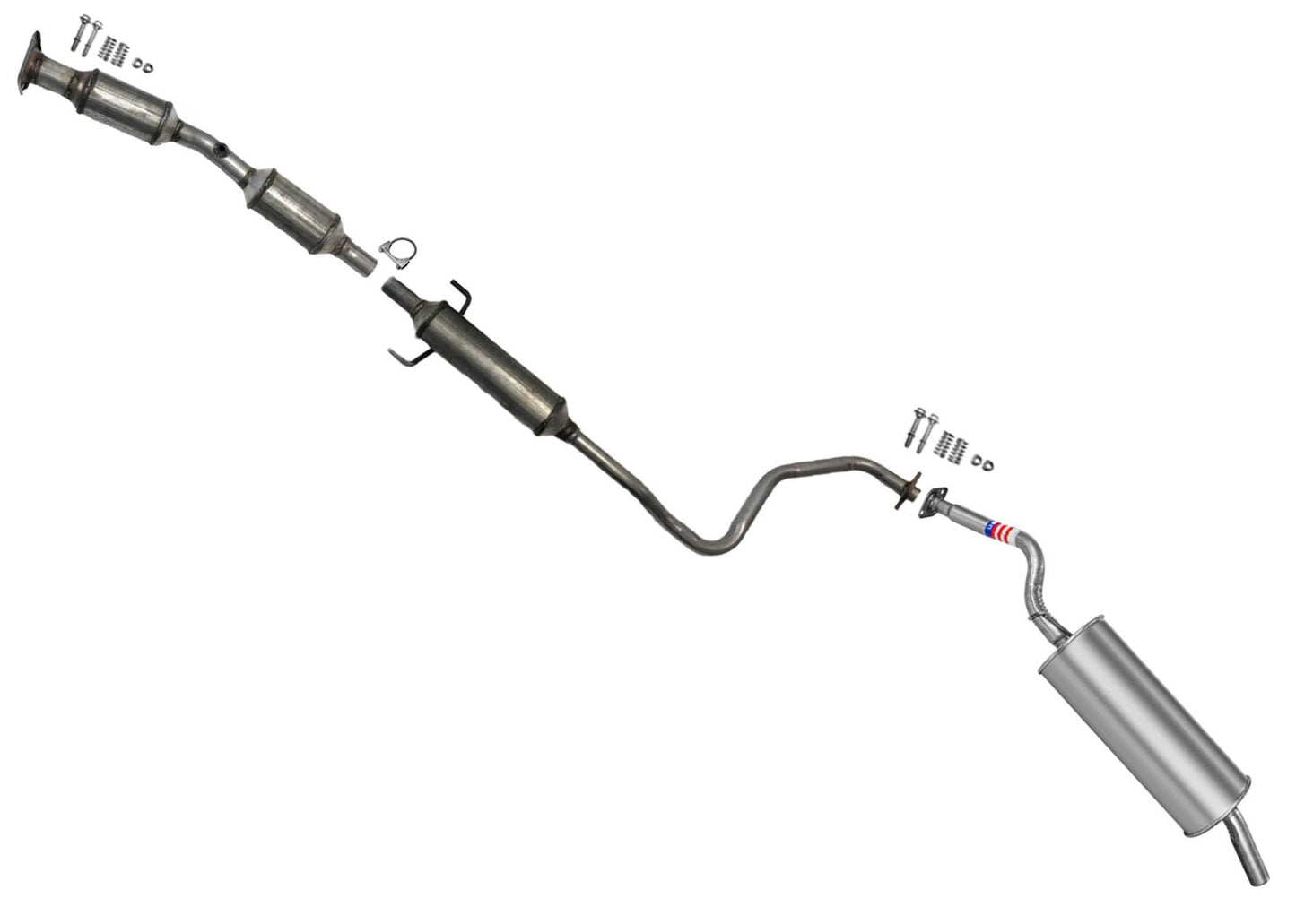 Exhaust Extension Flex Pipe Catalytic Converter Muffler for Toyota Prius 04-09