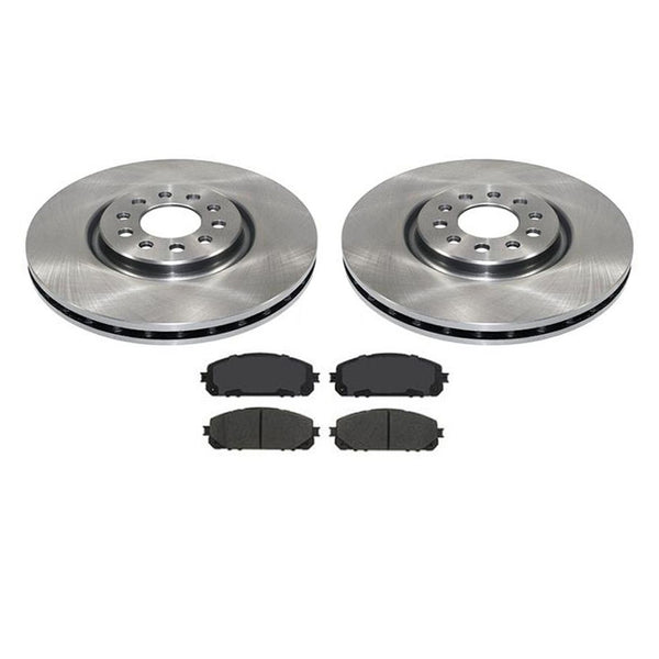 Front Pads & Rotors for 14-18 Cherokee With 330MM 13 Inch Rotors and 2 Piston