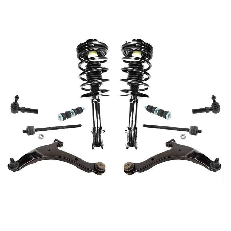Para 01-10 Chrys Pt Cruiser puntales de bobina completos brazos de control varillas de amarre 10 piezas