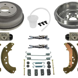 R Brake Drums Shoes Wheel Cylinders Hardware Kit For Ford Transit Connect 10-13