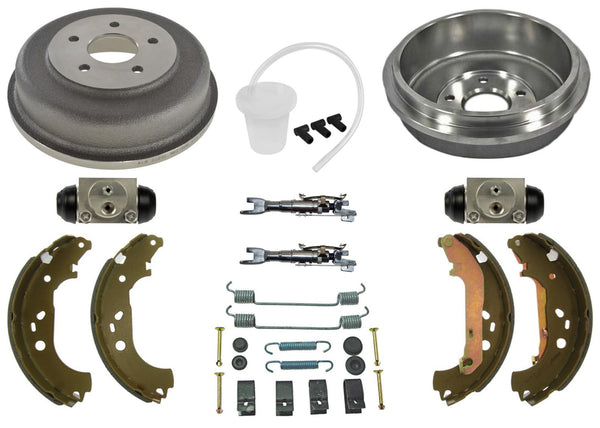 R Brake Drums Shoes Wheel Cylinders Hardware Kit For Ford Transit Connect 10-13