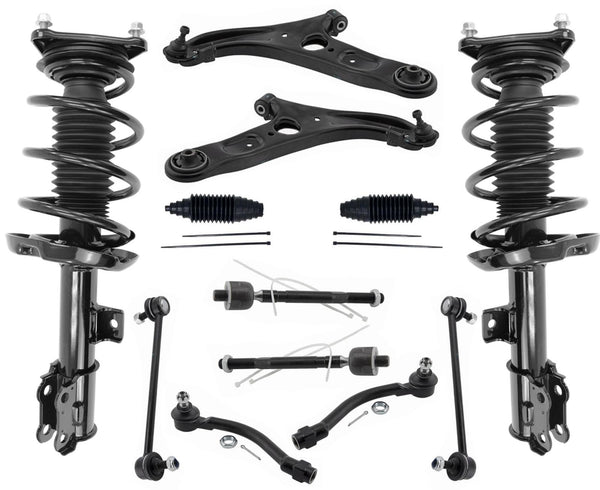Front Struts Control Arms Ball Joints Tie Rods & Links For Elantra GT 2013-17