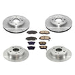 F & R Brake Rotors With Ceramic Pads for Acura CL 2.3L 4 Cylinder 98-99