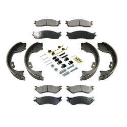 Ceramic Heavy Duty Pads With Parking Brakes Springs For 06-08 Ram 2500 Pick Up