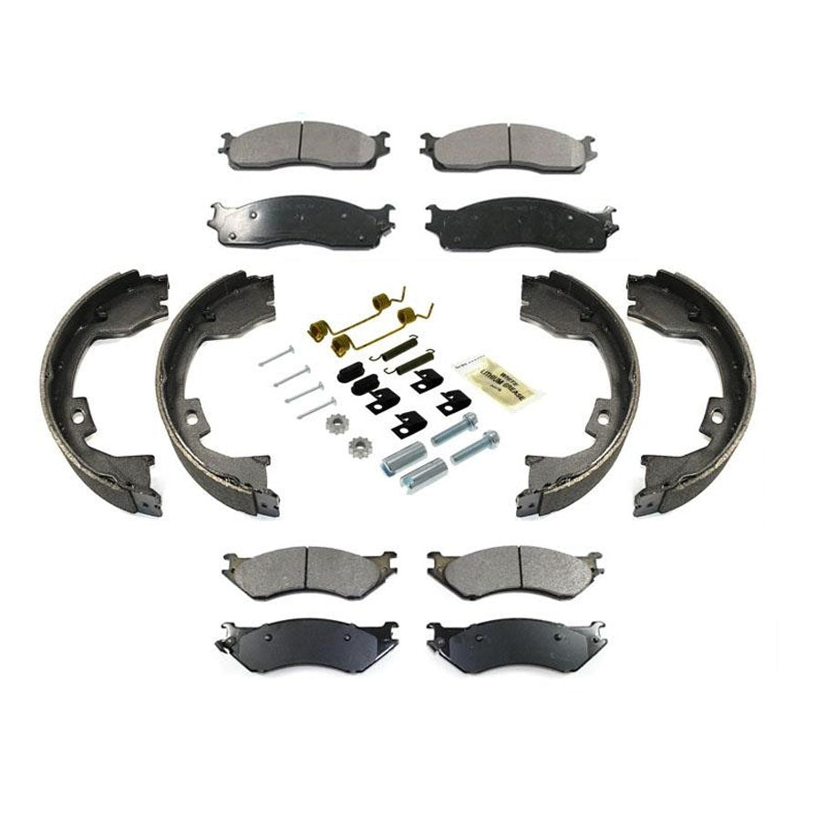 Ceramic Heavy Duty Pads With Parking Brakes Springs For 2006-08 Ram 2500 Pick Up