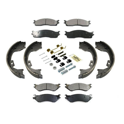 Ceramic Heavy Duty Pads With Parking Brakes Springs For 2006-08 Ram 2500 Pick Up