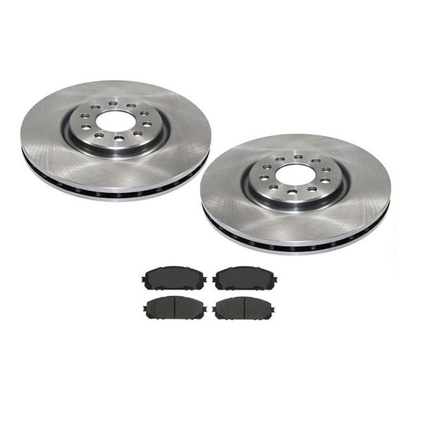 Front Pads & Rotors for Jeep 14-21 Cherokee w 330MM 13" Rotors 4 Piston Caliper