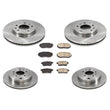 For Mazda 07-12 CX7 Front & Rear Disc Brake Rotors & Ceramic Brake Pads 6pc