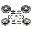 F&R Brake Rotors Ceramic Pads Parking Brake Shoes for Suzuki Equator 2009-2012