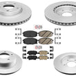 Improved Performance Frt & Rr Disc Brake Rotors Pads for Kia Soul 2014 2015 2016