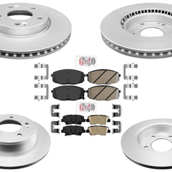 Improved Performance Frt & Rr Disc Brake Rotors Pads for Kia Soul 2014 2015 2016