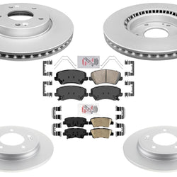 Improved Performance F&R Disc Brake Rotors Pads for Hyundai Veloster 19-21 2.0L