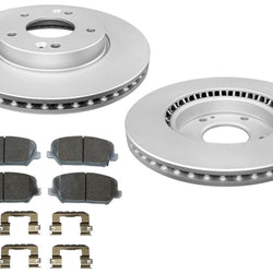 Performance Front Disc Brake Rotors Pads for Hyundai Veloster Turbo 2016-2017