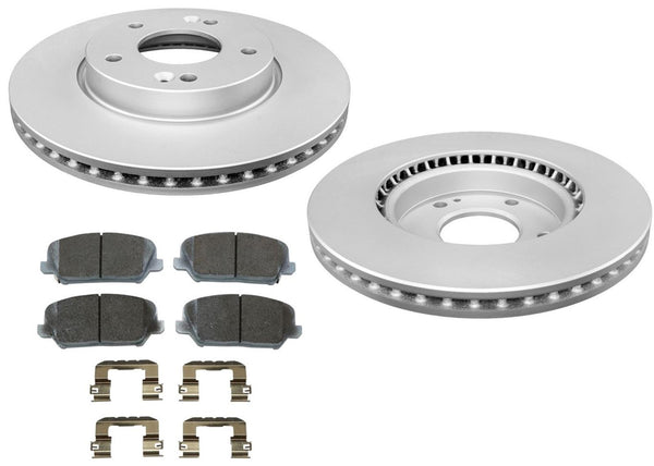 Performance Front Disc Brake Rotors Pads for Hyundai Veloster Turbo 2016-2017