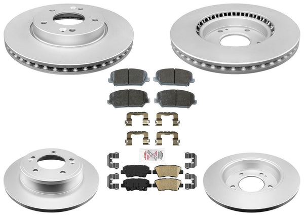 Performance F&R Disc Brake Rotors Pads for Hyundai Veloster 2016-2017 Turbo