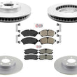 AME Improved Performance Disc Brake Rotors Pads for Cadillac Seville STS 98-02