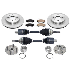 For 94-02 Saturn SL Brake rotors Pads complete CV Drive Axles Hub & Bearing Kits