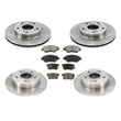 New Front and Rear Brake Rotors and Brake Pads for Honda Civic Si 2.0L 2004-2005