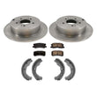 Rear Rotors & Ceramic Pads Parking Brake Shoes 4pc for Mitsubishi Endeavor 04-11