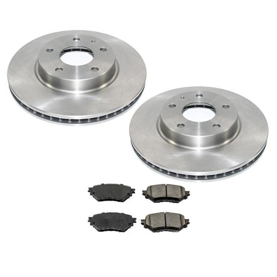 Front Brake Disc Rotors Ceramic Pads for Mazda 3 2.0L 2014-2016 Built in Mexico