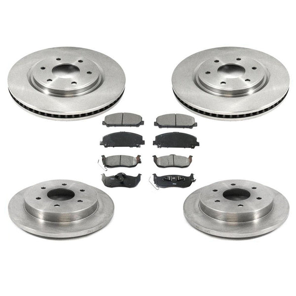 for 2007 Nissan Armada Front & Rear Brake Rotors & Ceramic Brake Pad Set 6pc