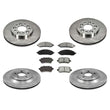 for 04-07 Ford Freestar Van Front & Rear Brake Rotors & Ceramic Brake Pads