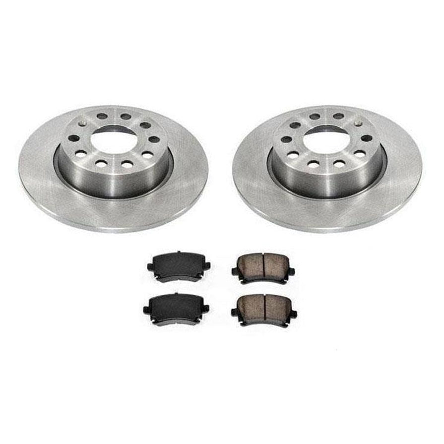 Nuevo Kit de rotores de disco de freno trasero y pastillas de cerámica, 3 piezas, para Volkswagen Tiguan 09-17