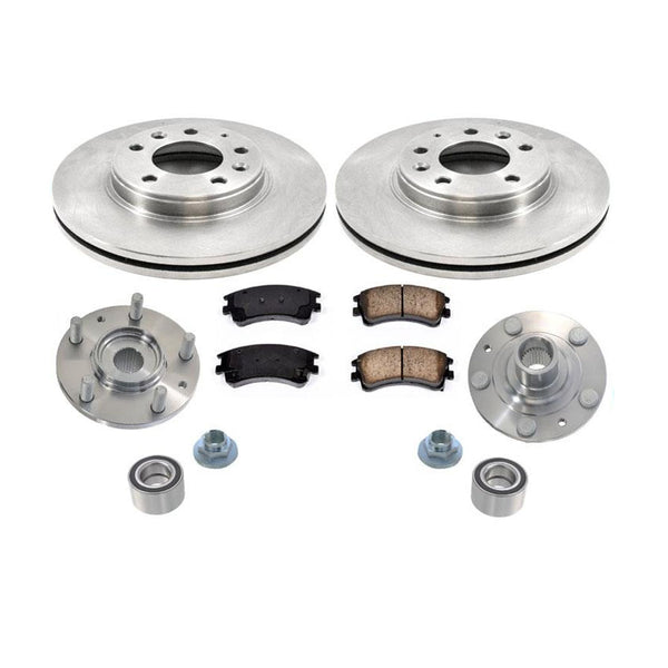 Ft Disc Brake Rotor Brake Disc Pads W/ Hub & Bearing Kits For 03-05 Mazda 6