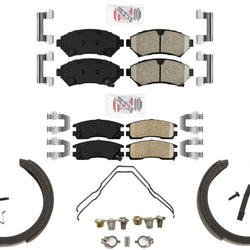 Ceramic Disc Brake Pads with Parking Brake Shoe for Chevrolet Monte Carlo 00-05