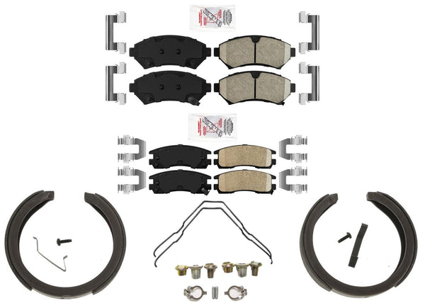 Ceramic Disc Brake Pads with Parking Brake Shoe for Chevrolet Monte Carlo 00-05