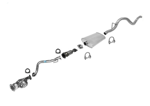 01 Cherokee 4.0L With California Emissions (2) Converter Muffler Exhaust System