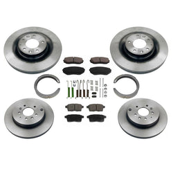 Brake Rotors Ceramic Pads Parking Brake Shoes Springs 8pc for Mazda CX-9 07-15