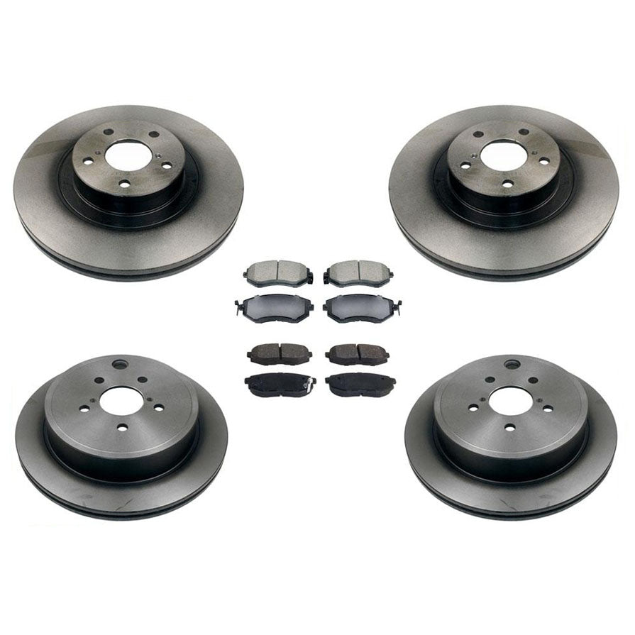 FRONT & REAR Brake Rotors Ceramic Brake Pads for Scion FR-S 2.0L 2013-2016