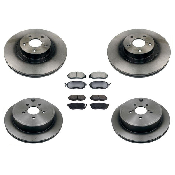 FRONT & REAR Brake Rotors Ceramic Brake Pads for Scion FR-S 2.0L 2013-2016