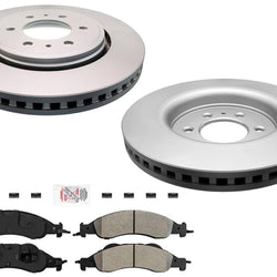 AME Improved Performance Disc Brake Rotors Pads for Ford Expedition 2007-2009