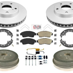 Front Disc Brake Rotors Pads Drums Shoes Springs for Toyota Camry 1992-1999