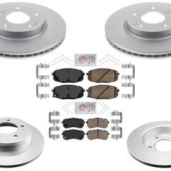 AME Improved Performance Disc Brake Rotors Pads for Hyundai Kona 18-23 FWD Turbo