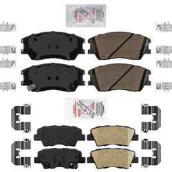 AME Front + Rear Disc Brake Pads, hardware for Kia Soul 2020 2021 2022 Turbo