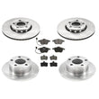 1995-1997 A6 Quattro AWD Front & Rear Brake Rotor Pads Kit Rotors 6Pc Kit