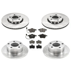 1995-1997 A6 Quattro AWD Front & Rear Brake Rotor Pads Kit Rotors 6Pc Kit