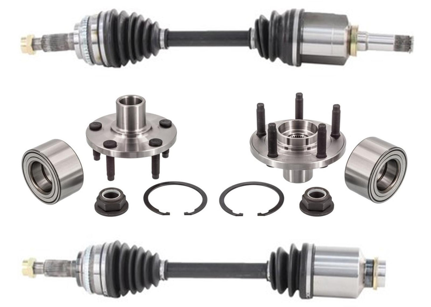 Kit de buje delantero, rodamientos y eje CV para tracción en todas las ruedas Ford Edge 2011-2014