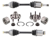 Front Hub & Bearings & CV Axle Shaft Kit for 2011-2014 Ford Edge All Wheel Drive
