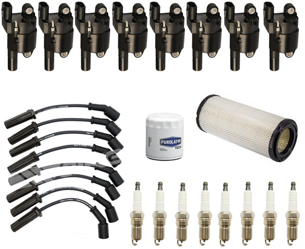 Ignition Wires Round Coils Spark Plugs & Filters For Express 1500 5.3L 08-2014