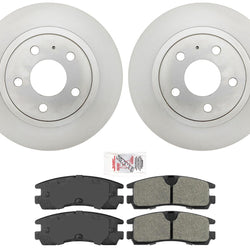 REAR Improved Performance Disc Brake Rotors Pads For Cadillac Seville STS 98-02