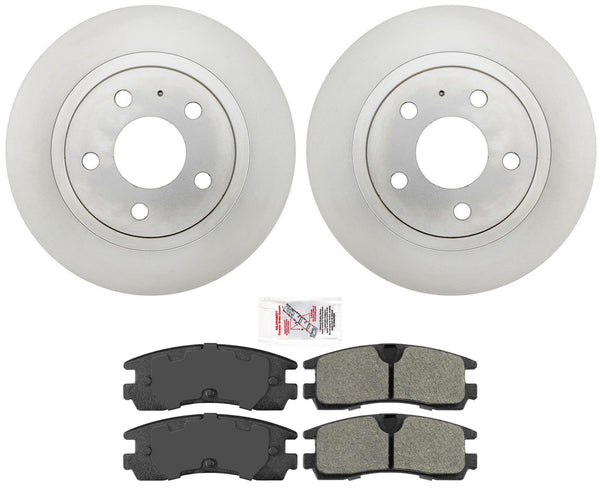 REAR Improved Performance Disc Brake Rotors Pads For Cadillac Seville STS 98-02