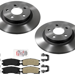 Carbon Performance Disc Brake Rotors Pads For Cadillac Deville 2001-2005 5 Lugs