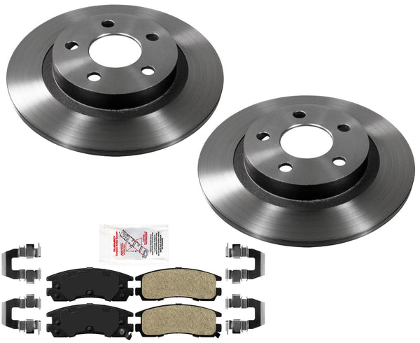 Carbon Performance Disc Brake Rotors Pads For Cadillac Deville 2001-2005 5 Lugs