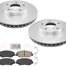 Improved Coated Disc Brake Rotors Pads for 03-07 Honda Accord 3.0L Coupe 282MM